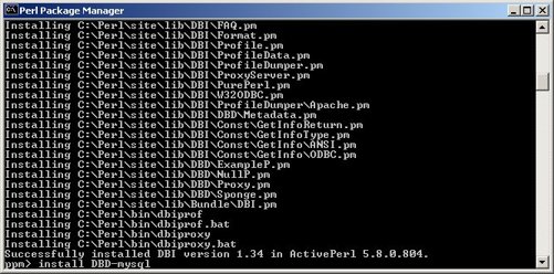 Namestitev MySQL modula za Perl (2)